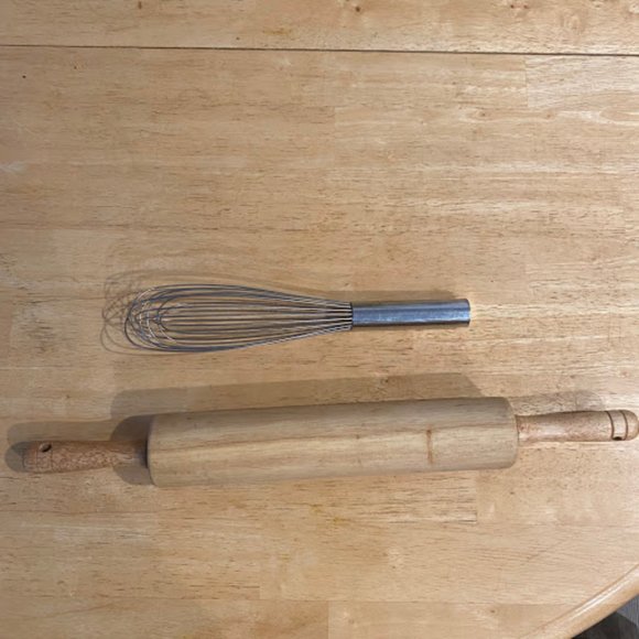 Rolling Pin & Metal Whisk - Picture 1 of 1